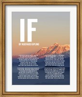 Framed If by Rudyard Kipling - Mountain Sunset