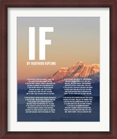 Framed If by Rudyard Kipling - Mountain Sunset
