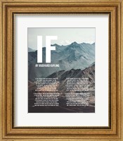 Framed If by Rudyard Kipling - Mountains