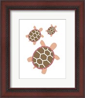 Framed Three Turtles - Red