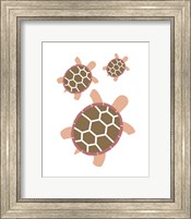 Framed Three Turtles - Red