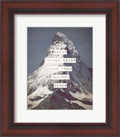 Framed Great Things Never Came From Comfort Zones Strength - Mountain