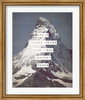 Framed Great Things Never Came From Comfort Zones Strength - Mountain