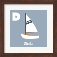 Framed 'Transportation Alphabet - D is for Dinghy' border=