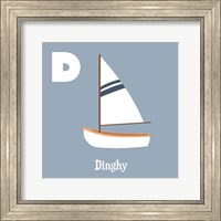 Framed Transportation Alphabet - D is for Dinghy