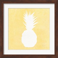 Framed 'Tropical Fun Pineapple Silhouette II' border=