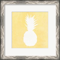 Framed 'Tropical Fun Pineapple Silhouette II' border=