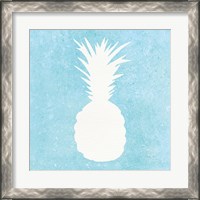 Framed 'Tropical Fun Pineapple Silhouette I' border=
