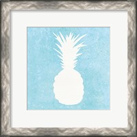 Framed 'Tropical Fun Pineapple Silhouette I' border=