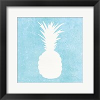 Tropical Fun Pineapple Silhouette I Framed Print