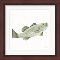 Framed 'Gone Fishin Small Mouth' border=