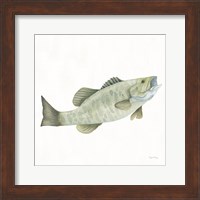 Framed 'Gone Fishin Small Mouth' border=