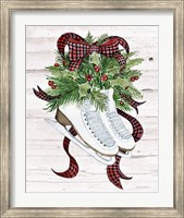 Framed Holiday Sports III on White Wood