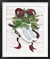 Framed Holiday Sports III on White Wood