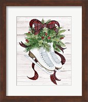 Framed Holiday Sports III on White Wood
