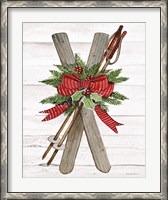 Framed Holiday Sports IV on White Wood