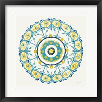 Lakai Circle I Blue and Yellow Framed Print