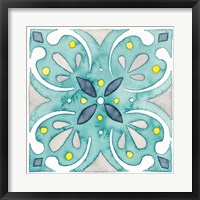 Framed Garden Getaway Tile IV Teal