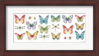 Framed Colorful Breeze Bright Butterflies and Bugs