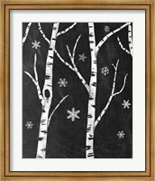 Framed Snowy Birches II