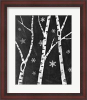 Framed Snowy Birches III