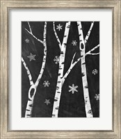 Framed Snowy Birches III