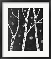 Framed Snowy Birches III