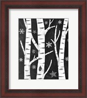 Framed Snowy Birches