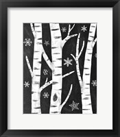 Framed Snowy Birches