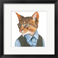 Framed 'Cattitude IV' border=