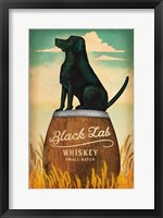 Framed Black Lab Whiskey