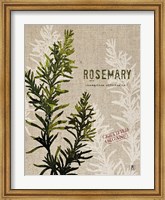 Framed Organic Rosemary No Butterfly