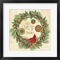 Framed 'Winter Feathers VII' border=