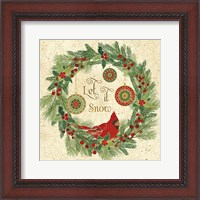 Framed 'Winter Feathers VII' border=