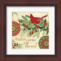 Framed Winter Feathers VI