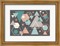 Framed Abstract Geo I Black