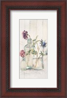 Framed Blossoms on Birch II Panel
