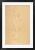 Framed Seated Girl Seen From the Front