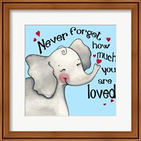 Framed 'Never Forget Elephant' border=