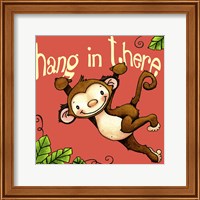 Framed 'Hang In Monkey' border=