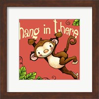 Framed 'Hang In Monkey' border=