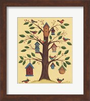 Framed Bird House Tree