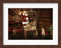 Framed Santas Dogs