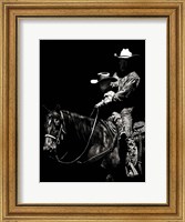 Framed Scratchboard Rodeo II