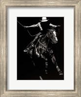 Framed Scratchboard Rodeo III