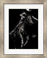 Framed Scratchboard Rodeo IV