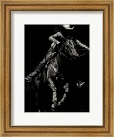 Framed Scratchboard Rodeo IV