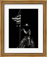 Framed Scratchboard Rodeo VI