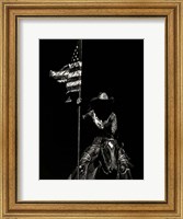 Framed Scratchboard Rodeo VI