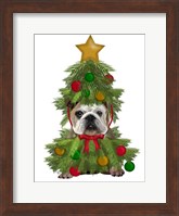 Framed English Bulldog, Christmas Tree Costume